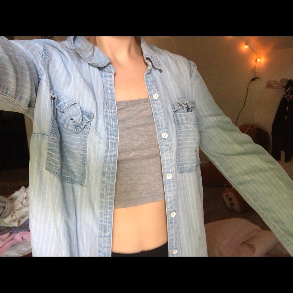 Light blue, business casual button down